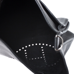 Pre Owned Hermes Black Clemence Leather Evelyne III GM Bag