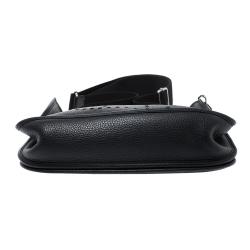 Pre Owned Hermes Black Clemence Leather Evelyne III GM Bag