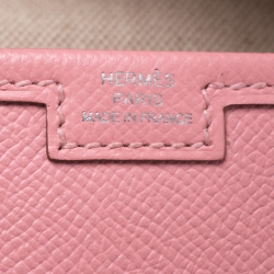 Pre Owned Hermes Rose Confetti Epsom Leather Jige PM Clutch
