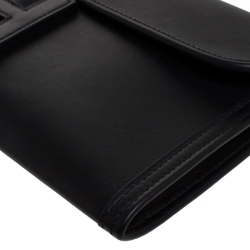 Pre Owned Hermes Black Swift Leather Elan Jige 29 Clutch