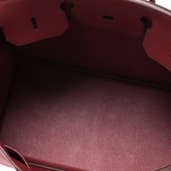 Hermes Rouge Vif Vache Liegee Leather Palladium Hardware Birkin 40 Bag