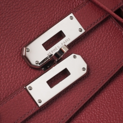 Hermes Rouge Vif Vache Liegee Leather Palladium Hardware Birkin 40 Bag