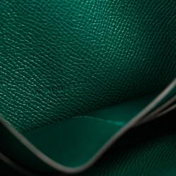 Hermes Green Epsom Leather Kelly Classic Wallet
