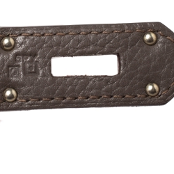 Pre Owned Hermes Taupe Grye Togo Leather Jypsiere 31 Bag