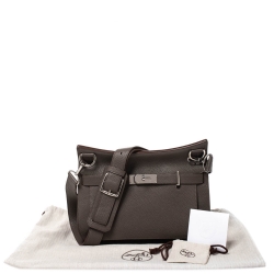 Pre Owned Hermes Taupe Grye Togo Leather Jypsiere 31 Bag
