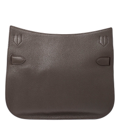 Pre Owned Hermes Taupe Grye Togo Leather Jypsiere 31 Bag