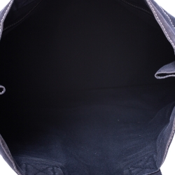 Pre Owned Hermes Dark Blue Canvas Deauville MM Bag