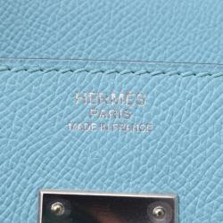Hermes Blue Atour Leather Palladium Hardware Birkin 30 Bag