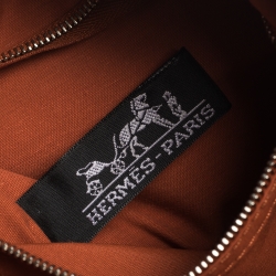 Hermes Orange Toile Canvas and Leather Acapulco Messenger Bag 