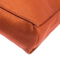 Hermes Orange Toile Canvas and Leather Acapulco Messenger Bag 