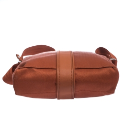 Hermes Orange Toile Canvas and Leather Acapulco Messenger Bag 