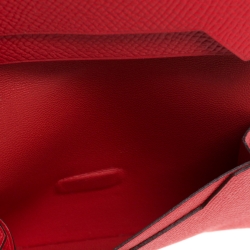 Pre Owned Hermes Vermillon Epsom Leather Bearn Card Holder