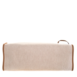Pre Owned Hermes Natural/Beige Canvas and Leather Herbag Zip 39 Bag