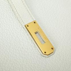 Hermes Blanc Togo Calfskin Gold Hardware Birkin 40