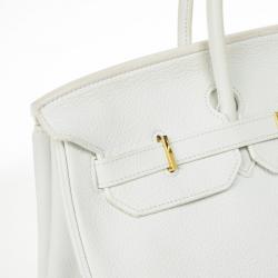 Hermes Blanc Togo Calfskin Gold Hardware Birkin 40