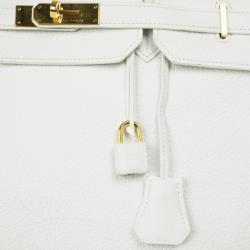 Hermes Blanc Togo Calfskin Gold Hardware Birkin 40