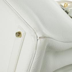 Hermes Blanc Togo Calfskin Gold Hardware Birkin 40
