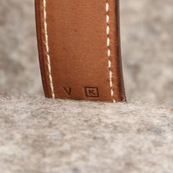 Pre Owned Hermes Gray/Brown Wool Feu2Dou Tote Bag