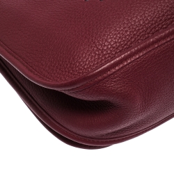 مملوكة مسبقًا Hermes Ruby Clemence Leather Evelyne III GM Bag