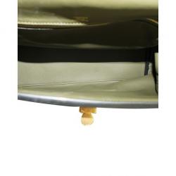 Pre Owned Hermes Oliver Green Togo and Swift Leather 24/24 35 Bag