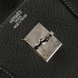 Hermes Graphite Clemence Leather Palladium Hardware Birkin 40 Bag