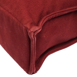 Pre Owned Hermes Red Canvas Fourre Tout Tote