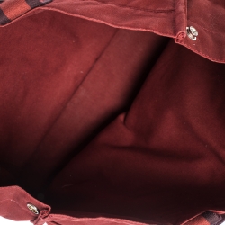 Pre Owned Hermes Red Canvas Fourre Tout Tote
