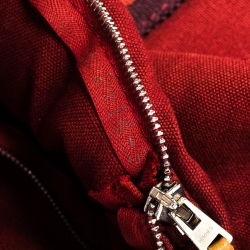 Pre Owned Hermes Red Canvas Fourre Tout Tote