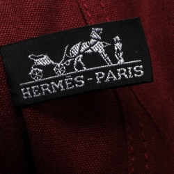 Pre Owned Hermes Red Canvas Fourre Tout Tote