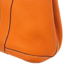 Pre Owned Hermes Canvas Leather Garden Party TPM Tote Bag
