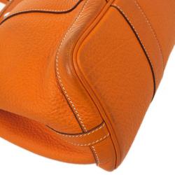 Pre Owned Hermes Canvas Leather Garden Party TPM Tote Bag