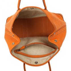 Pre Owned Hermes Canvas Leather Garden Party TPM Tote Bag