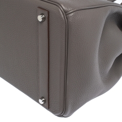 Hermes Etain Togo Leather Palladium Hardware Birkin 40 Bag