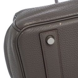 Hermes Etain Togo Leather Palladium Hardware Birkin 40 Bag