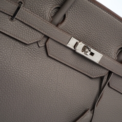 Hermes Etain Togo Leather Palladium Hardware Birkin 40 Bag