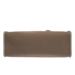 Pre Owned Hermes Natural/Khaki Canvas and Leather Herbag Zip 39 Bag