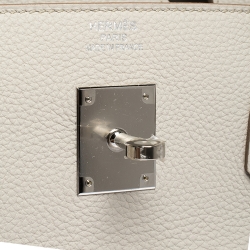 Hermes Gris Perle Togo Leather Palladium Hardware Birkin 35 Bag