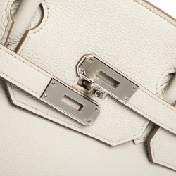 Hermes Gris Perle Togo Leather Palladium Hardware Birkin 35 Bag