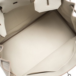 Hermes Gris Perle Togo Leather Palladium Hardware Birkin 35 Bag