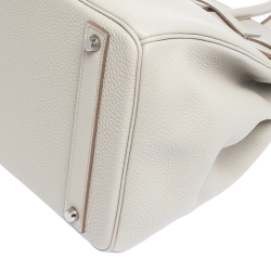 Hermes Gris Perle Togo Leather Palladium Hardware Birkin 35 Bag