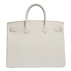 Hermes Gris Perle Togo Leather Palladium Hardware Birkin 35 Bag