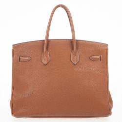 Hermes Brown Togo Birkin With Silver Hardware 35 CM