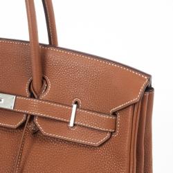 Hermes Brown Togo Birkin With Silver Hardware 35 CM