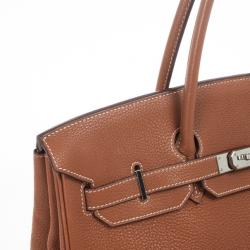 Hermes Brown Togo Birkin With Silver Hardware 35 CM