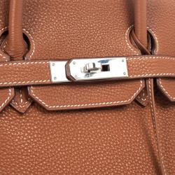 Hermes Brown Togo Birkin With Silver Hardware 35 CM
