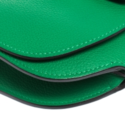 Pre Owned Hermes Green Bamboo Evercolor Leather Mini Convoyeur Shoulder Bag
