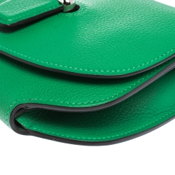 Pre Owned Hermes Green Bamboo Evercolor Leather Mini Convoyeur Shoulder Bag