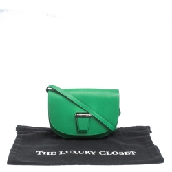 Pre Owned Hermes Green Bamboo Evercolor Leather Mini Convoyeur Shoulder Bag