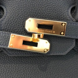 Hermes Vert Rousseau Togo Leather Gold Hardware Birkin 30 Bag