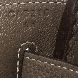 Hermes Etoupe Grey Togo Leather Palladium Hardware Birkin 40 Bag